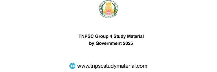 TNPSC Group 4 Study Material by Government 2025