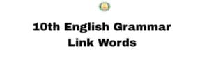 Samacheer Kalvi 10th English Grammar Link Words
